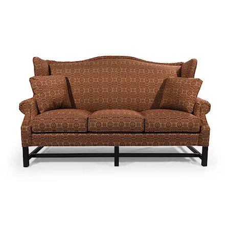 High Wing Back Sofa with Rolled Arms